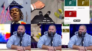 Guy with hundreds of absences and report card filled with F's somehow graduated