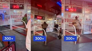 Women step on scale and can't believe the number