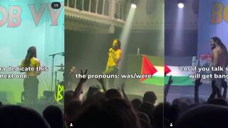 British rapper mocks Charlie Kirk on stage: “Pronouns was/were”