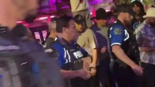 Texas policeman knocks out a illegal immigrant harassing officers