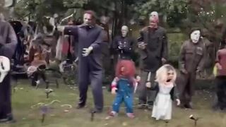 Homeowner Turns Yard Into a Halloween Wonderland With Hundreds of Creepy Characters