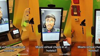 Miami hotel outsourced front desk to India with some guy on a monitor