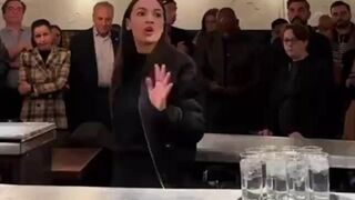 AOC screams like a bartender at 2am when she wants everyone to leave