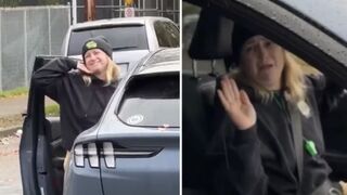 Portland's Crying Karen freaks out after getting BUSTED impeding ICE