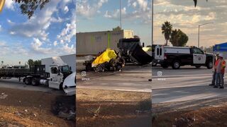 Big Rig driver slams into others FULL SPEED