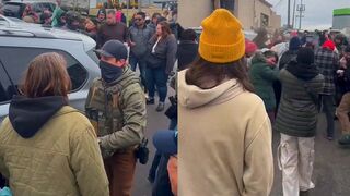 ICE pepper sprayed protesters right in the face