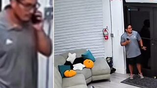 Security camera catches man sniff the spot where an underage dancer was sitting