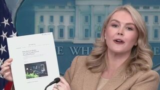 Karoline Leavitt deals with fake news media to their faces