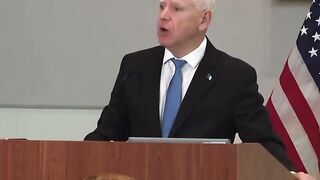 Tim Walz says people are driving by his house calling him the R-WORD