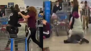 2 fat welfare queens get beat up in Walmart