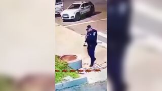 Tear gas helps clear the infestation