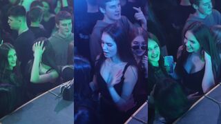 Just two hotties raving out to some electronic music