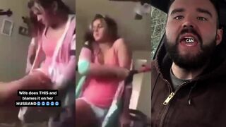 Woman abuses herself with a hammer to get guy in trouble