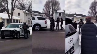 ICE Agents Smash Vehicle Window During Detention Operation in Minnesota
