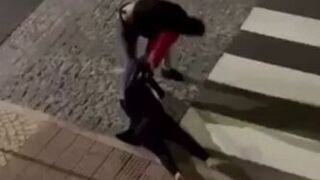Muslim Migrant beats White Girl unconscious in Lisbon