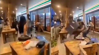 Girl throws a speaker at a man and then she FINDS OUT