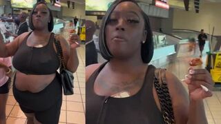 Lady has no shame letting it all hang out