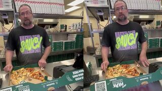 Don't eat half the Papa John's pizza and try to return it. Nope.