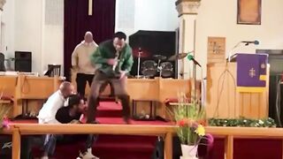 Guy tried to SHOOT THE PASTOR, then gun jams!