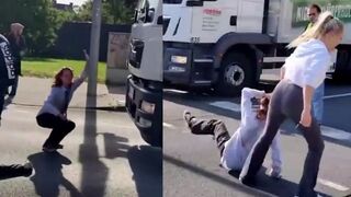 How to remove a protester who's blocking the road