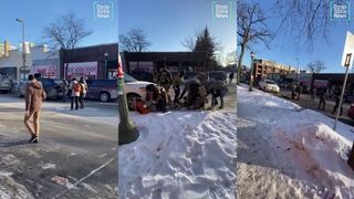 ICE shoots a protester who was packing a gun