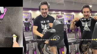 Lady calls ICE Hater a huge P*SSY at the gym