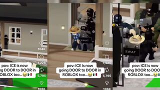 Gamers do an ICE RAID on Roblox