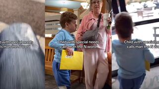 Child with special needs calls man the N-word