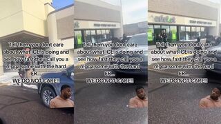 Anti-ICE leftist calls a black ICE agent N word