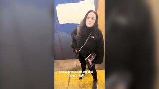 She got harassed by a whole group, then dropped the HARD R on them