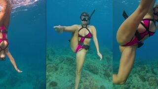 I wonder how long she can hold her breath