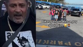 Biker gang dragged racist dude back to bar for saying N WORD with HARD R