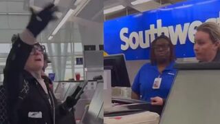 Karen drops the HARD R at the airport, wonders why she can't get on plane