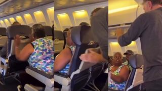 Overweight passenger starts a problem, then plays the victim card