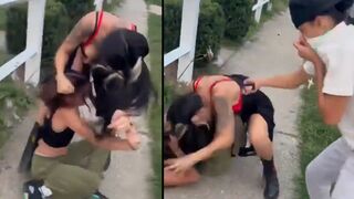 Guy covering his nose while tasing her LMAO