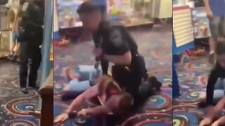 They/Them gets BODY-SLAMMED after assaulting a police officer