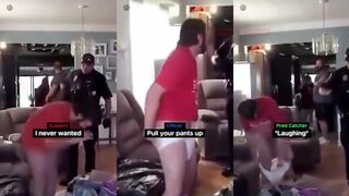 Man in SOILED DIAPER shows up to meet CHILD - it's the COPS INSTEAD