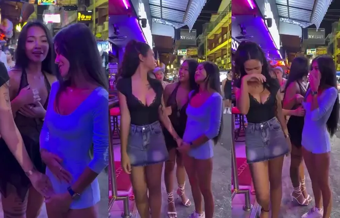Thailand babes do the smell test on each other