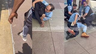 Black dude robs Asian guy, didn't know he was A COP