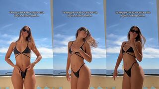 Black bikini at the beach