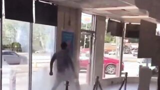 Freaking out with a fire extinguisher and caught on video