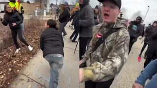 Deranged people attacked tiny female reporter
