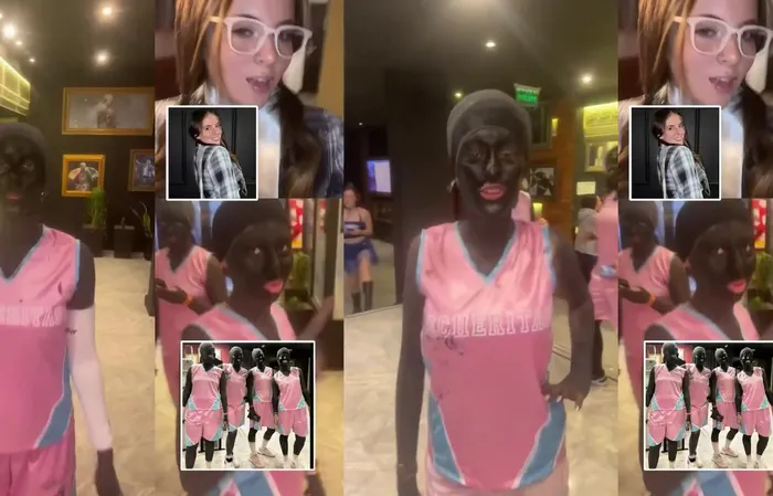 Young chicks wear BLACK FACE in public
