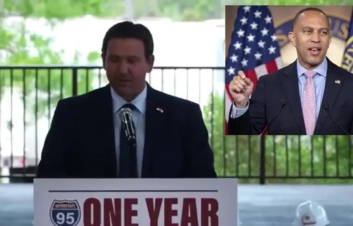 'mAximUm wArfARe" - DeSantis makes Hakeem Jeffries look dumb as ever