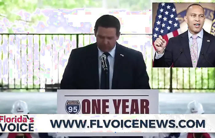 'mAximUm wArfARe" - DeSantis makes Hakeem Jeffries look dumb as ever