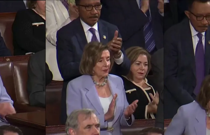 Was Nancy Pelosi's dentures falling out?