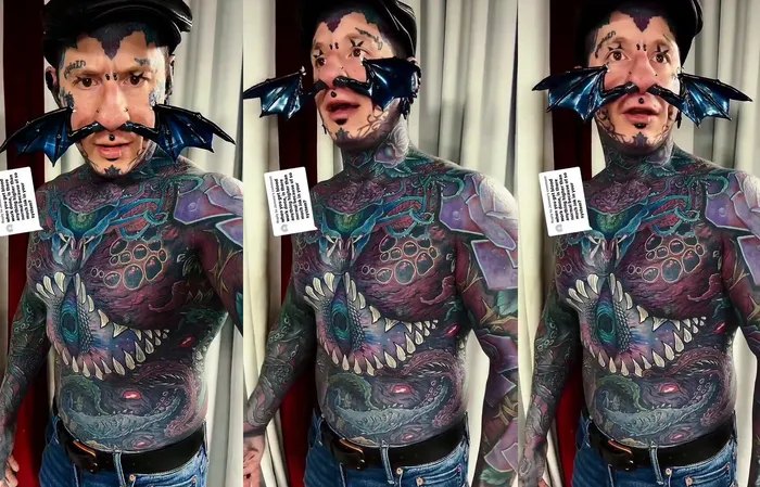 Is that a dragon in his nose?