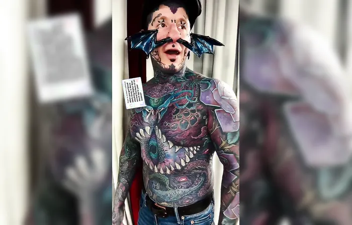 Is that a dragon in his nose?