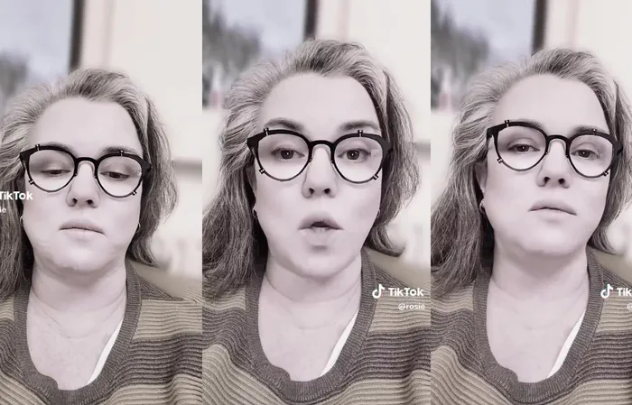 Haggard Rosie O'Donnell tries a TikTok filter