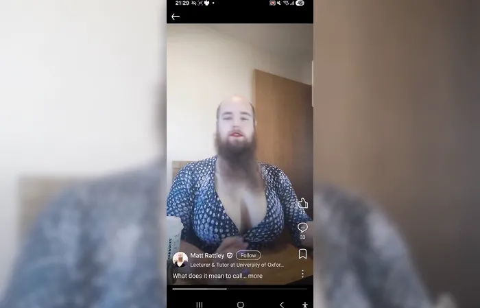 HAHA WHAT? Oxford tutor is obese bearded guy with breasts